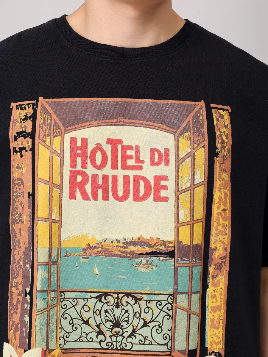 Футболка хлопковая RHUDE RHSS25TT10012 Принт  Фото 5