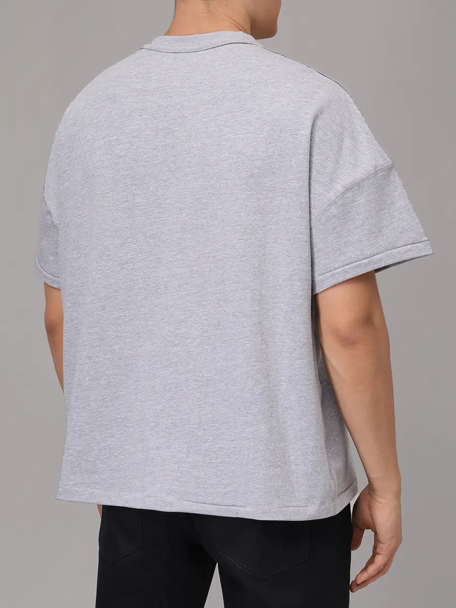 Футболка хлопковая RHUDE RHSS25TT02228 Серый  Фото 3