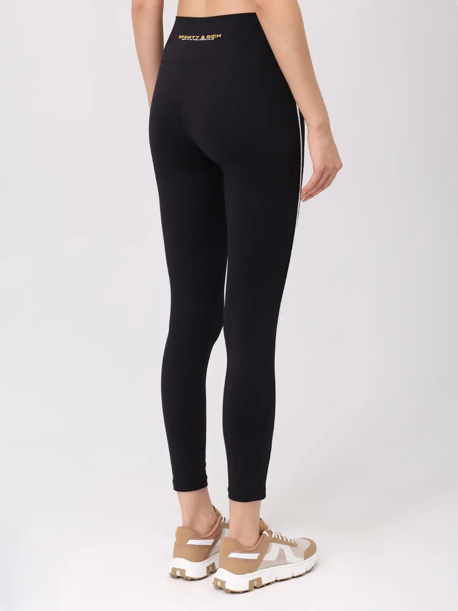 Леггинсы однотонные SPORTY & RICH PA045622324BA01/4 Черный  Фото 3