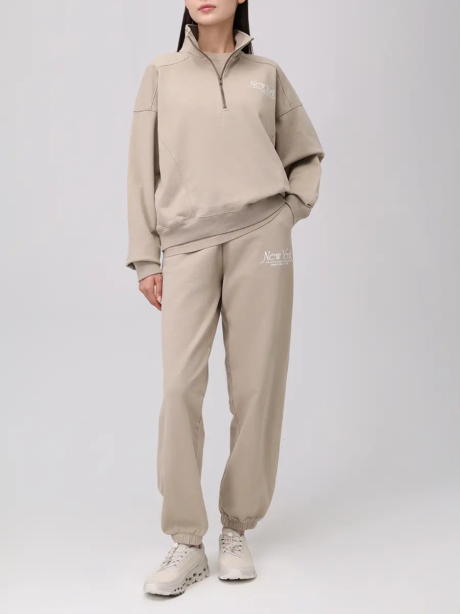 Толстовка хлопковая SPORTY & RICH ST073622508GY15/13 Бежевый  Фото 2