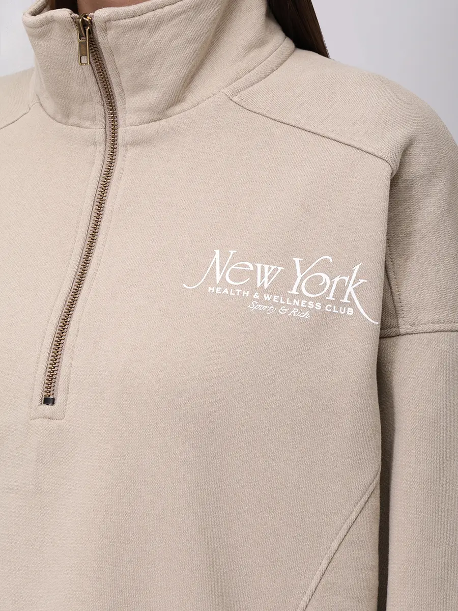 Толстовка хлопковая SPORTY & RICH ST073622508GY15/13 Бежевый  Фото 5