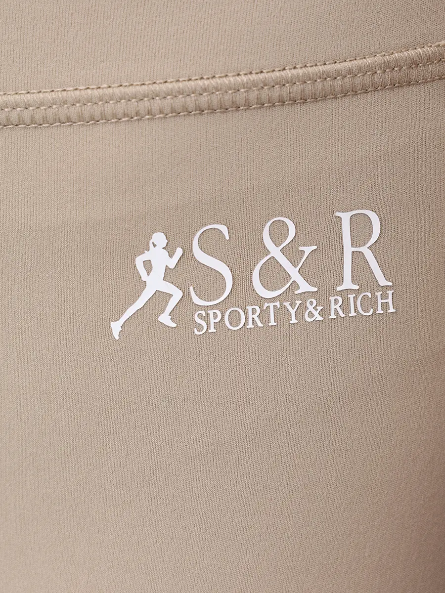 Леггинсы однотонные SPORTY & RICH PA002622139GY15/13 Бежевый  Фото 6
