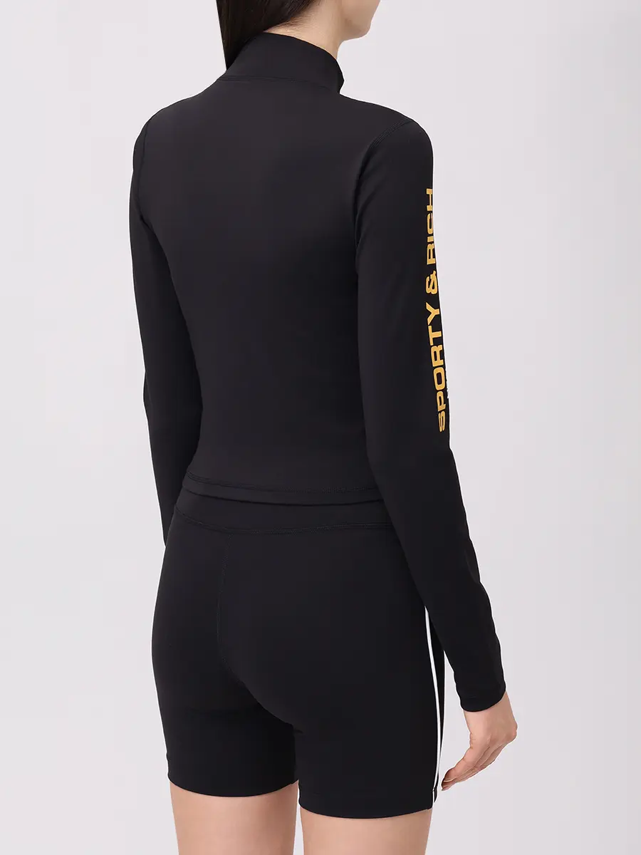 Олимпийка однотонная SPORTY & RICH TO018622324BA01/4 Черный  Фото 3