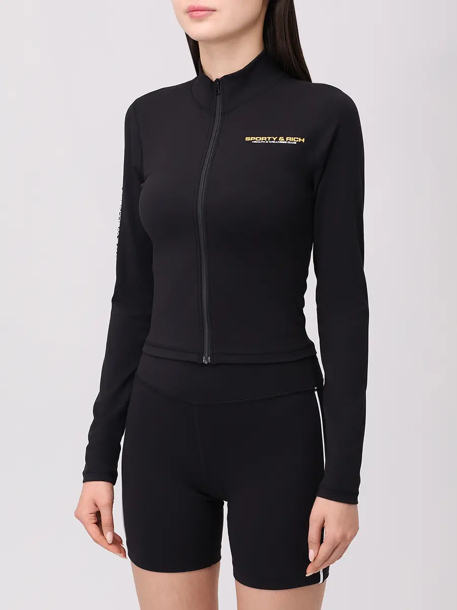 Олимпийка однотонная SPORTY & RICH TO018622324BA01/4 Черный  Фото 4