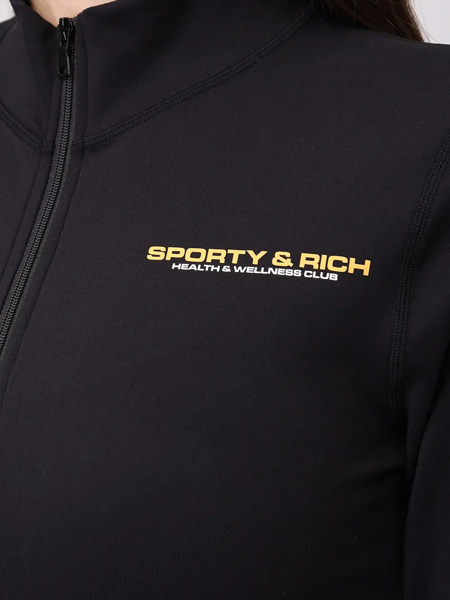 Олимпийка однотонная SPORTY & RICH TO018622324BA01/4 Черный  Фото 5