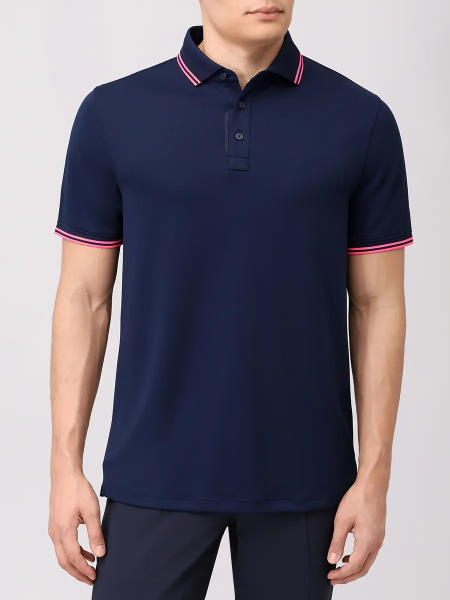 Поло однотонное GFORE GMP000093 Синий  Фото 4