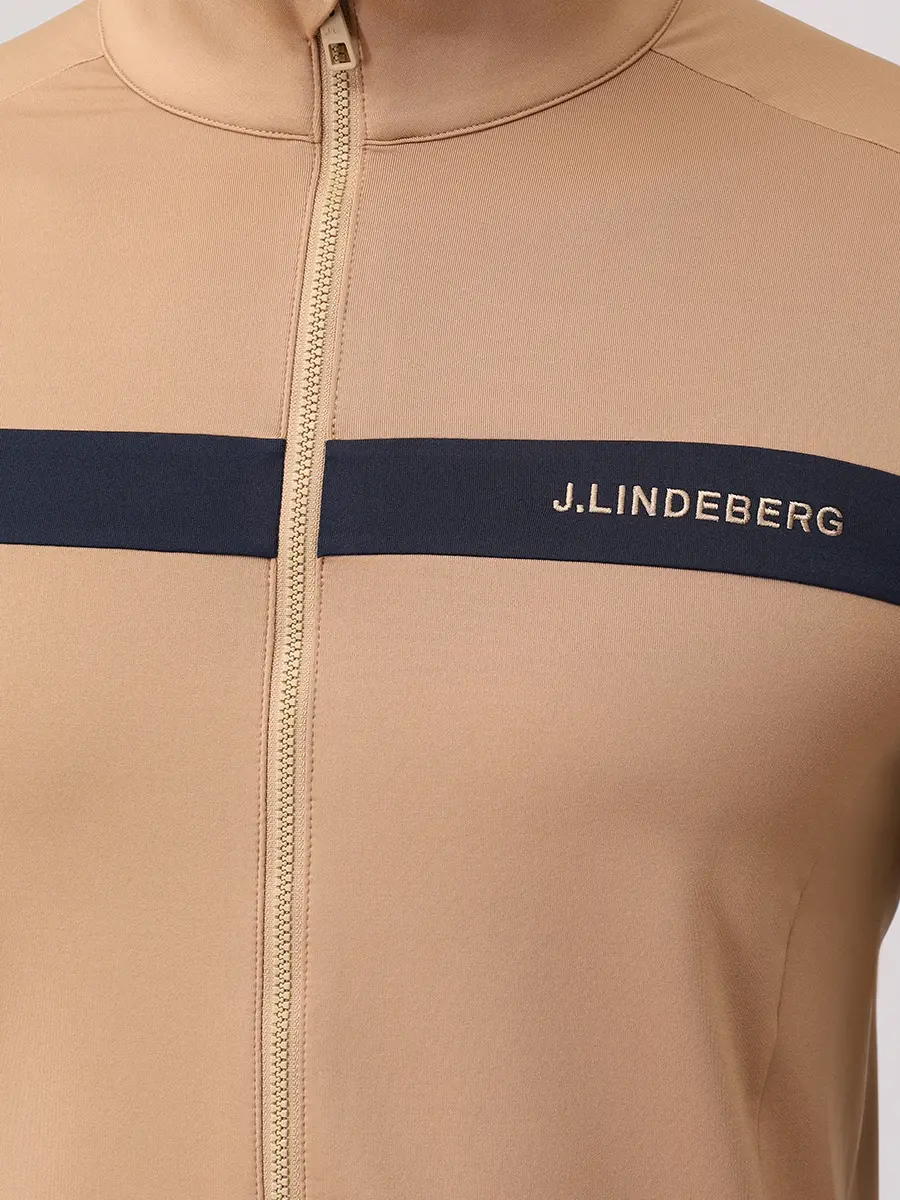 Олимпийка с логотипом J.LINDEBERG GMJS11957/E376 Бежевый  Фото 5