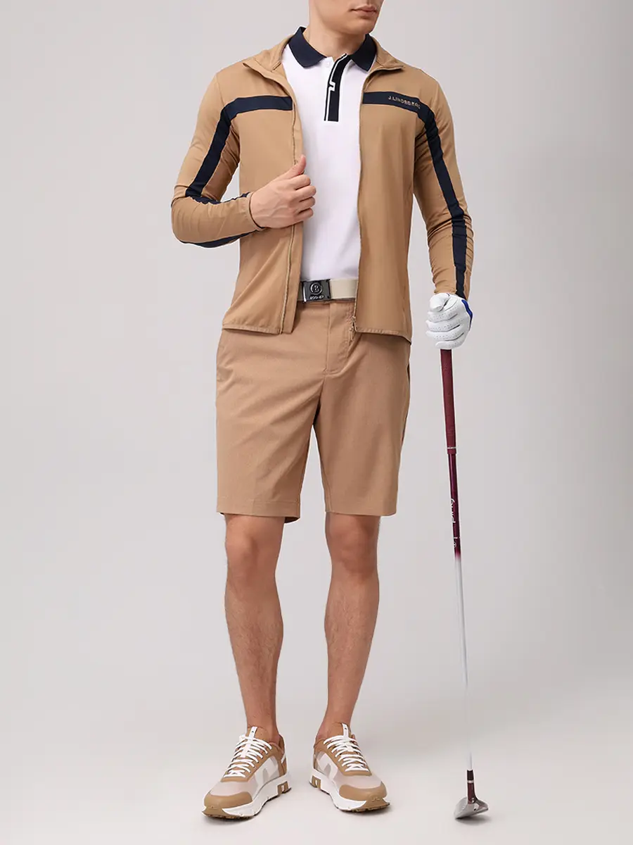 Шорты однотонные J.LINDEBERG GMPA12135/E376 Бежевый  Фото 2