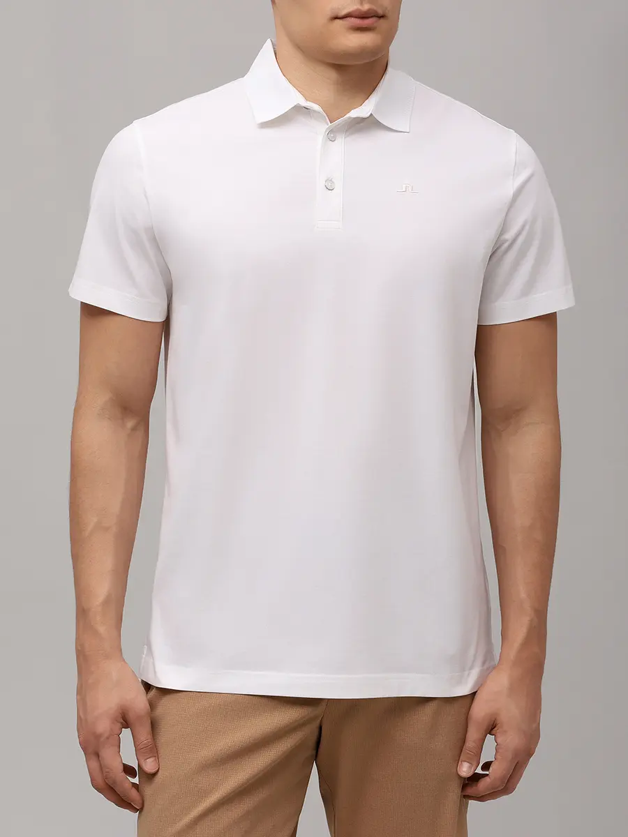 Поло хлопковое J.LINDEBERG GMJT11828/0000 Белый  Фото 4
