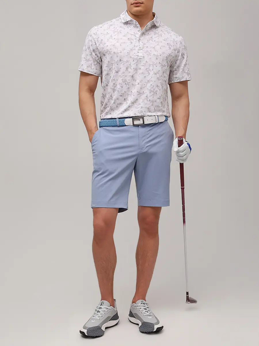 Шорты однотонные J.LINDEBERG GMPA12135/O539 Голубой  Фото 2