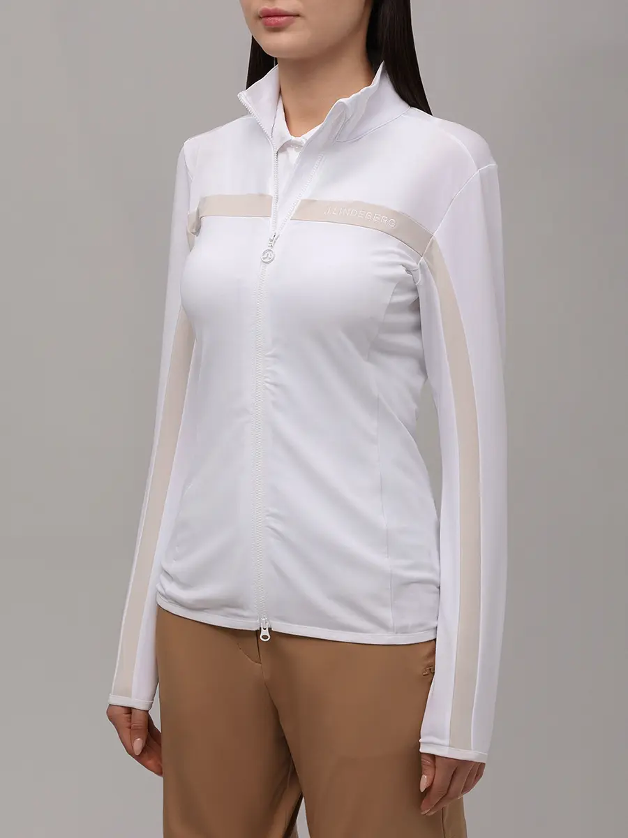 Олимпийка с логотипом J.LINDEBERG GWJS12051/0000 Белый  Фото 4