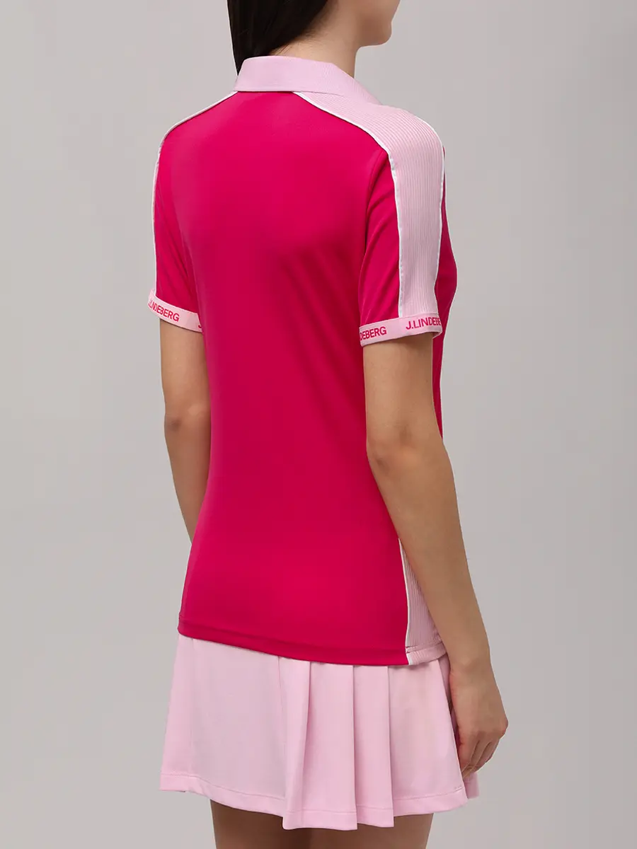 Поло с логотипом J.LINDEBERG GWJT12494/Q113 Розовый  Фото 3