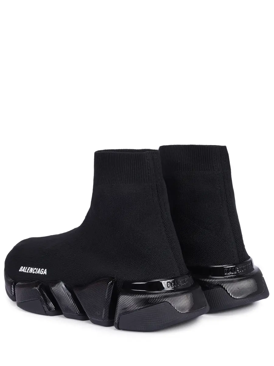 Кроссовки текстильные Speed 2.0 BALENCIAGA 617196W2DC3 1000 Черный  Фото 4