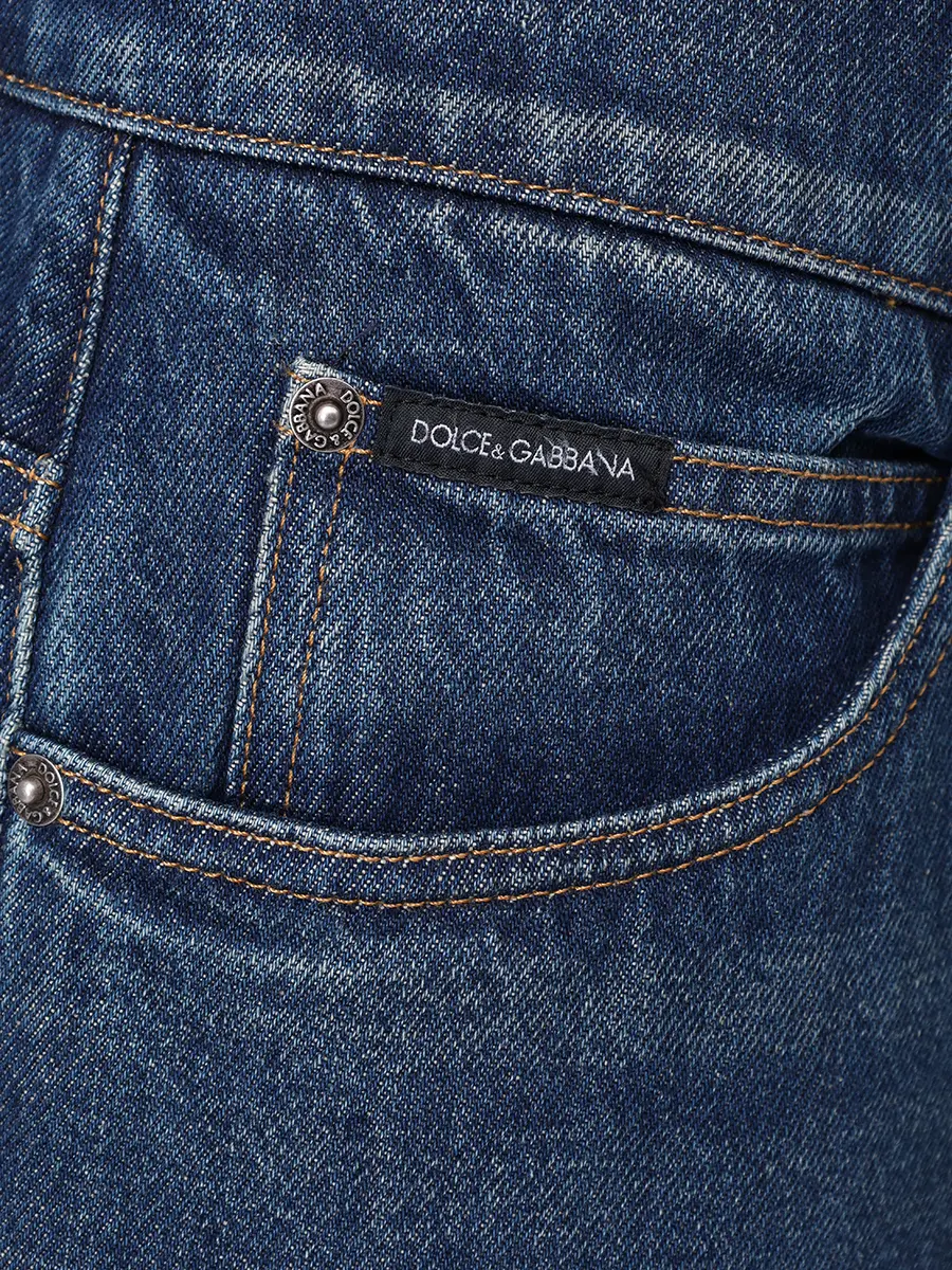 Джинсы хлопковые DOLCE & GABBANA GWVNXZG8ME4 S9001 Синий  Фото 5