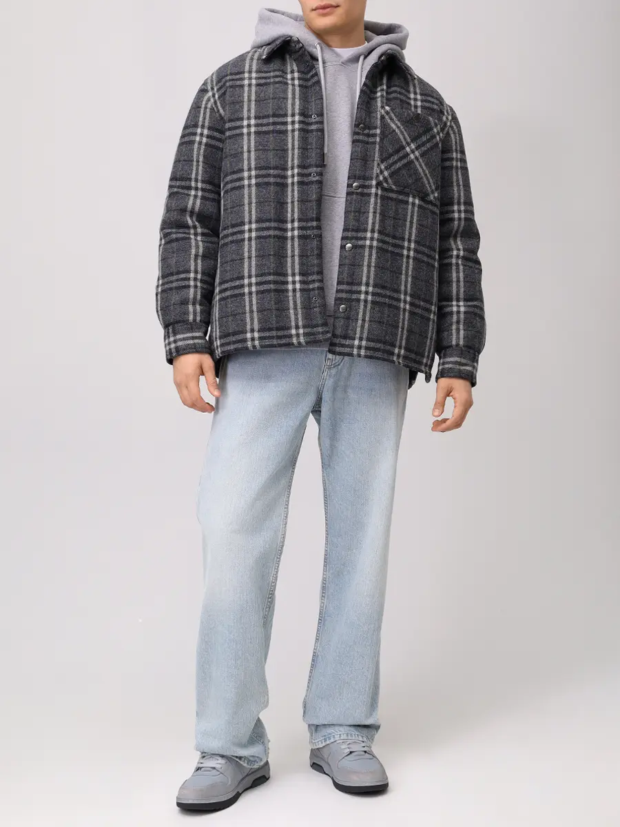 Куртка шерстяная BURBERRY 8102224 A5924 Клетка  Фото 2