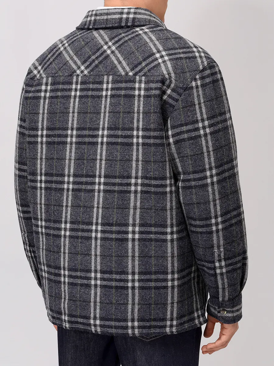 Куртка шерстяная BURBERRY 8102224 A5924 Клетка  Фото 3