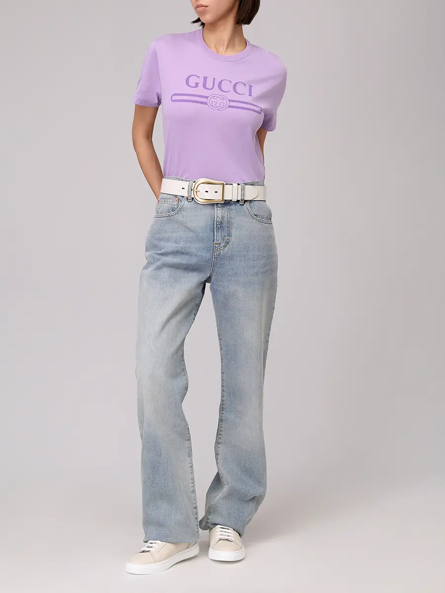 Футболка хлопковая GUCCI 805285XJG5U5959 Принт  Фото 2