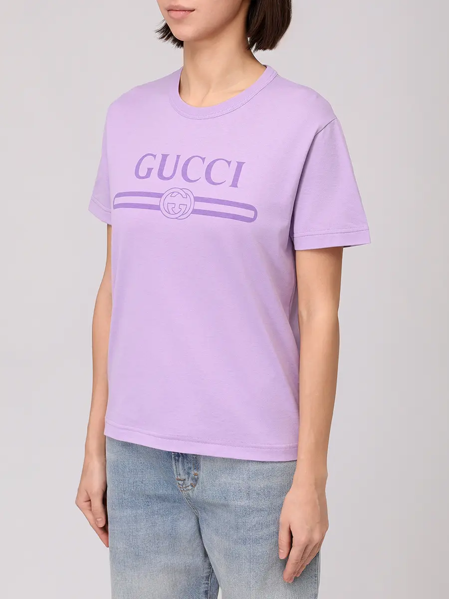 Футболка хлопковая GUCCI 805285XJG5U5959 Принт  Фото 4