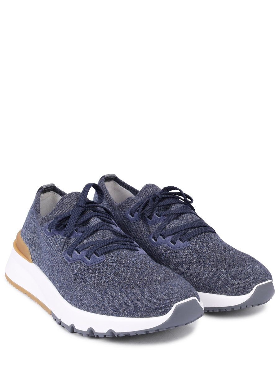 Кроссовки текстильные BRUNELLO CUCINELLI MZUKISO250 CO250 Синий  Фото 2