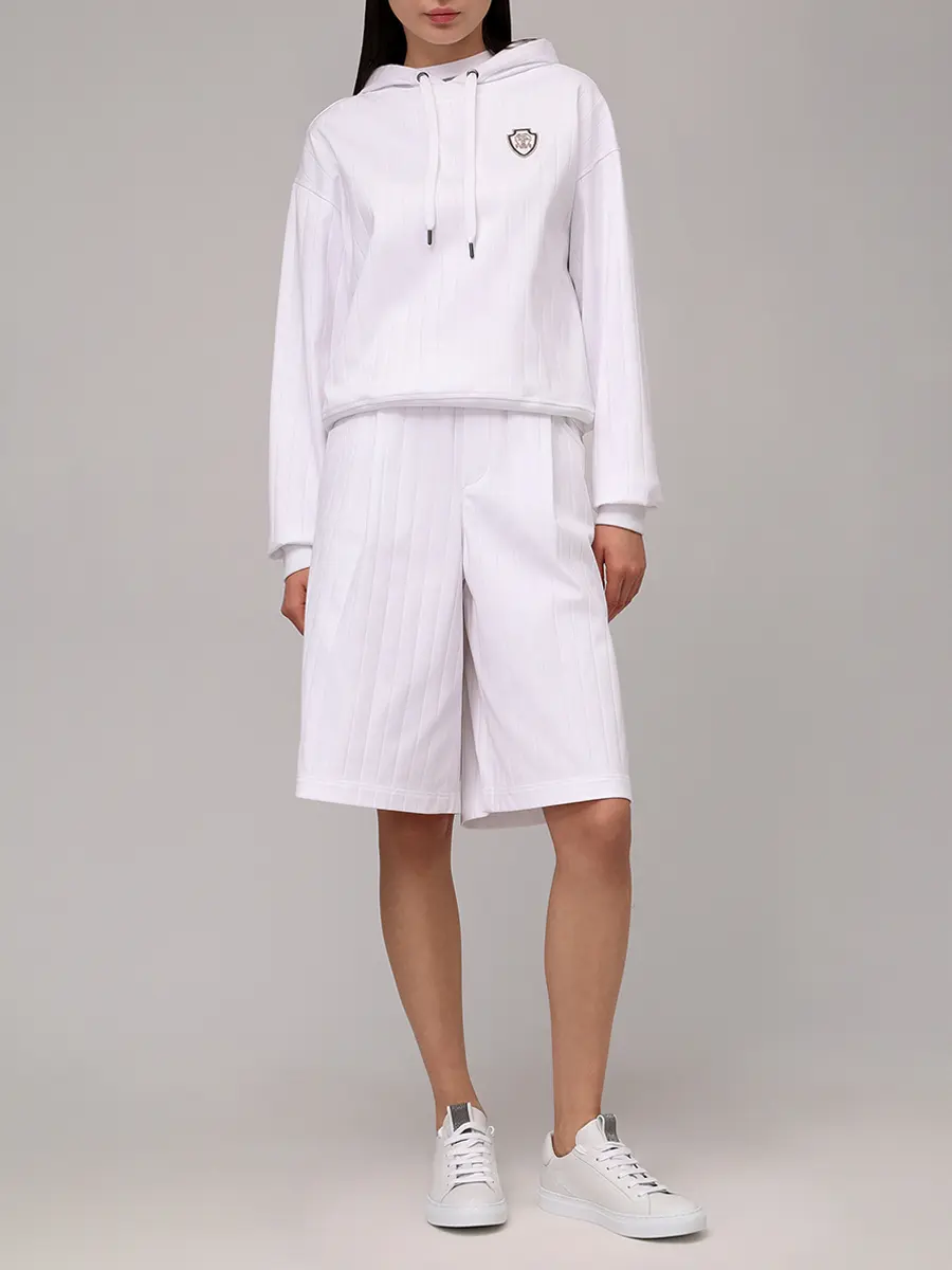 Шорты хлопковые BRUNELLO CUCINELLI ML921P8875 C159+ Белый  Фото 2