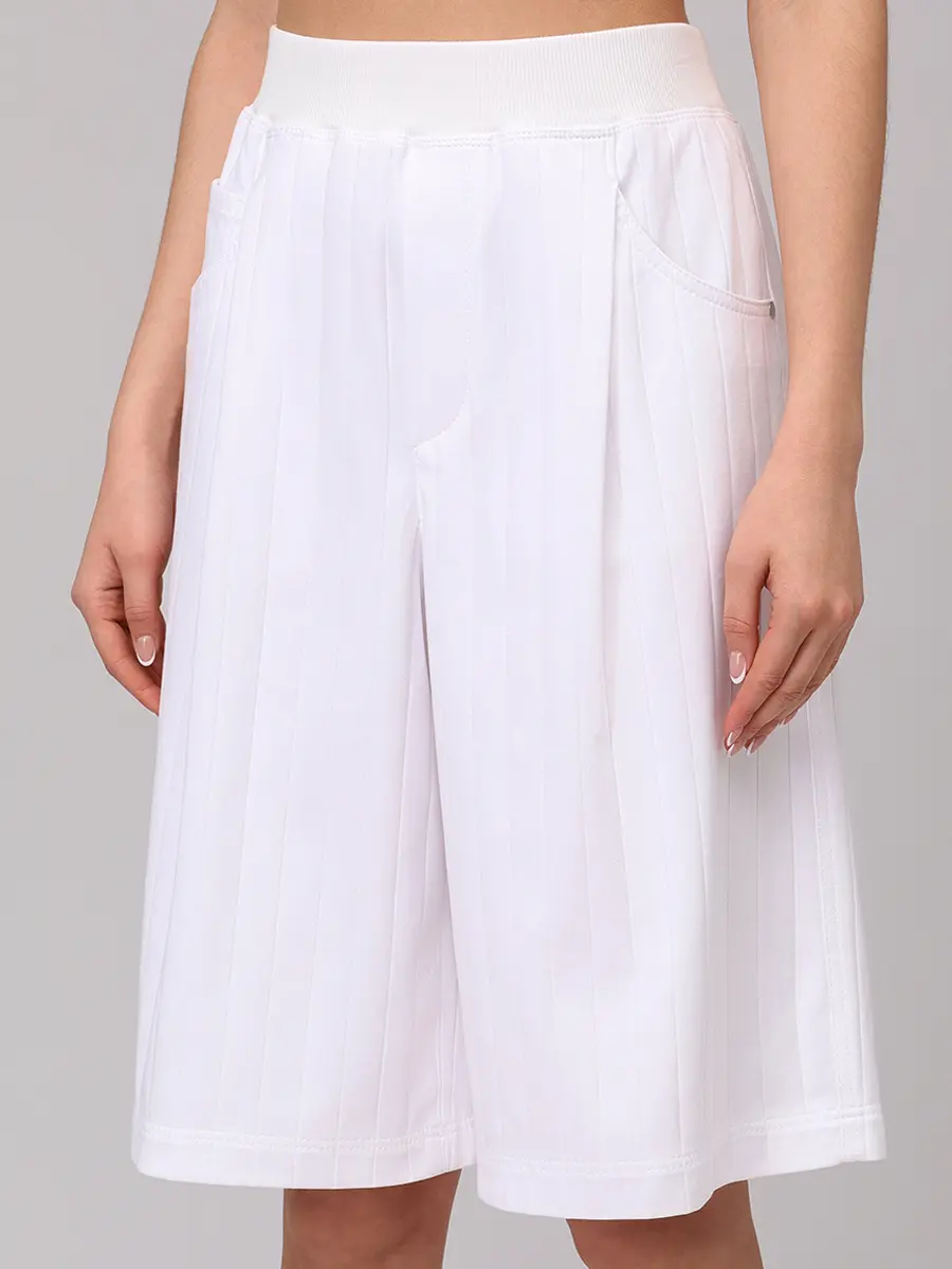 Шорты хлопковые BRUNELLO CUCINELLI ML921P8875 C159+ Белый  Фото 4