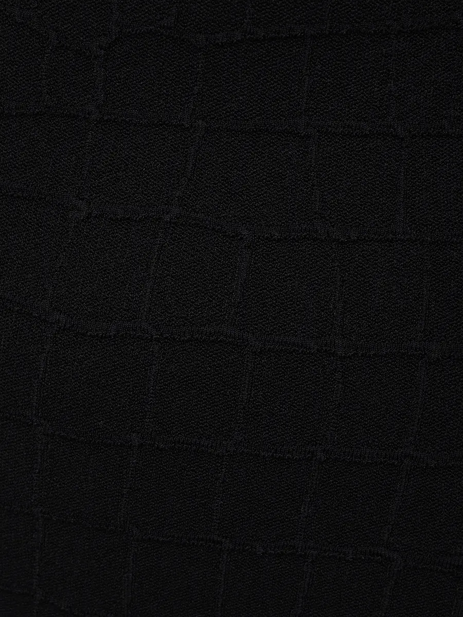 Платье из вискозы JACQUEMUS 251KN6122429 990 Черный  Фото 6