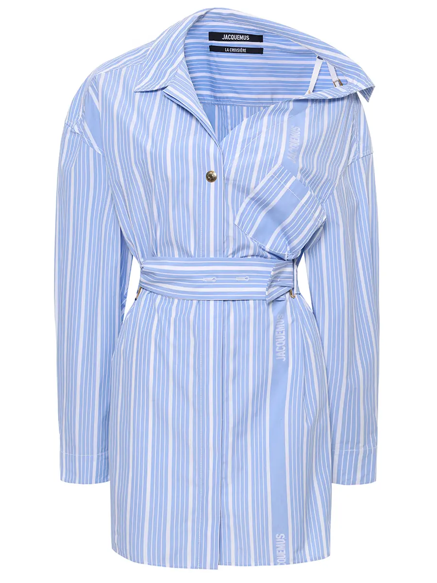 Платье хлопковое JACQUEMUS 243DR0941691 3EV Голубой 