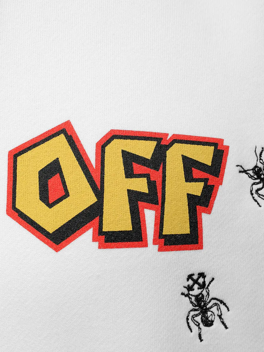 Худи хлопковое OFF-WHITE OMBB085S25FLE00E0115 Белый  Фото 6