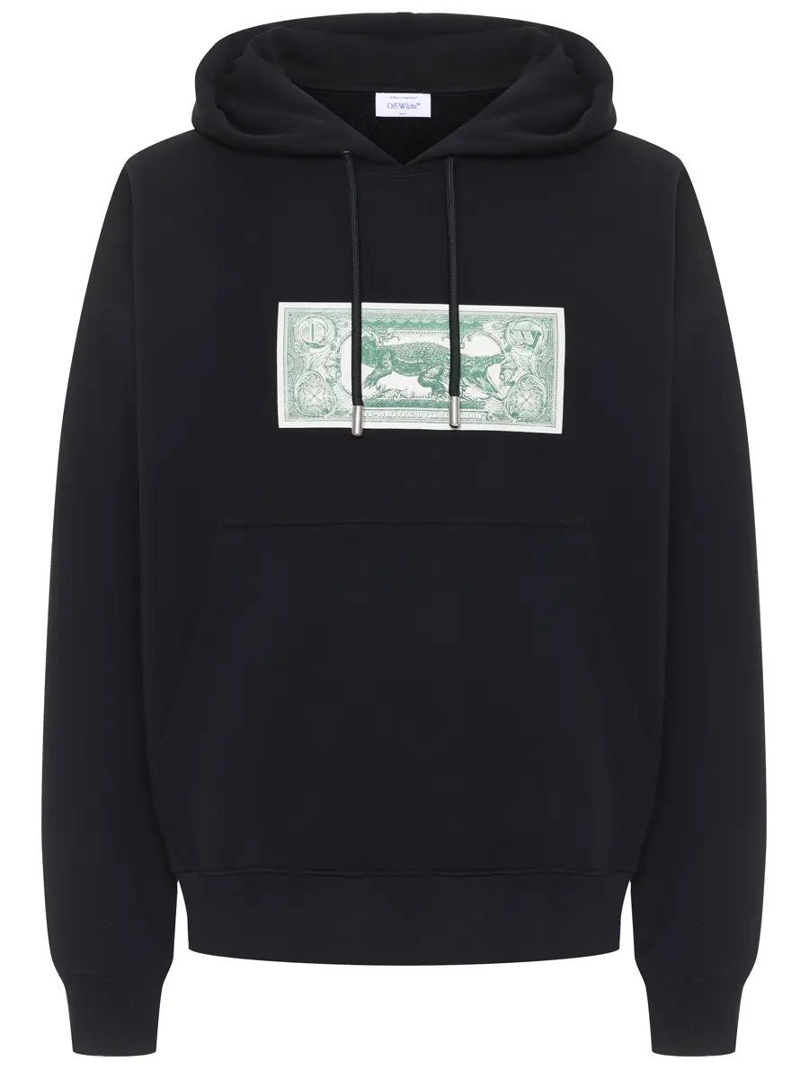 Худи хлопковое OFF-WHITE OMBB085S25FLE00H1058 Принт 