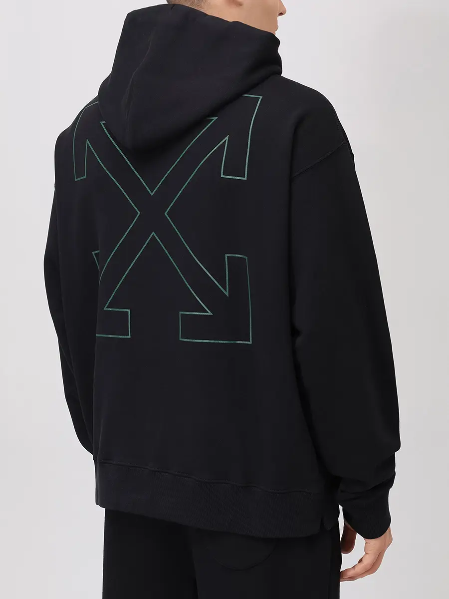 Худи хлопковое OFF-WHITE OMBB085S25FLE00H1058 Принт  Фото 3