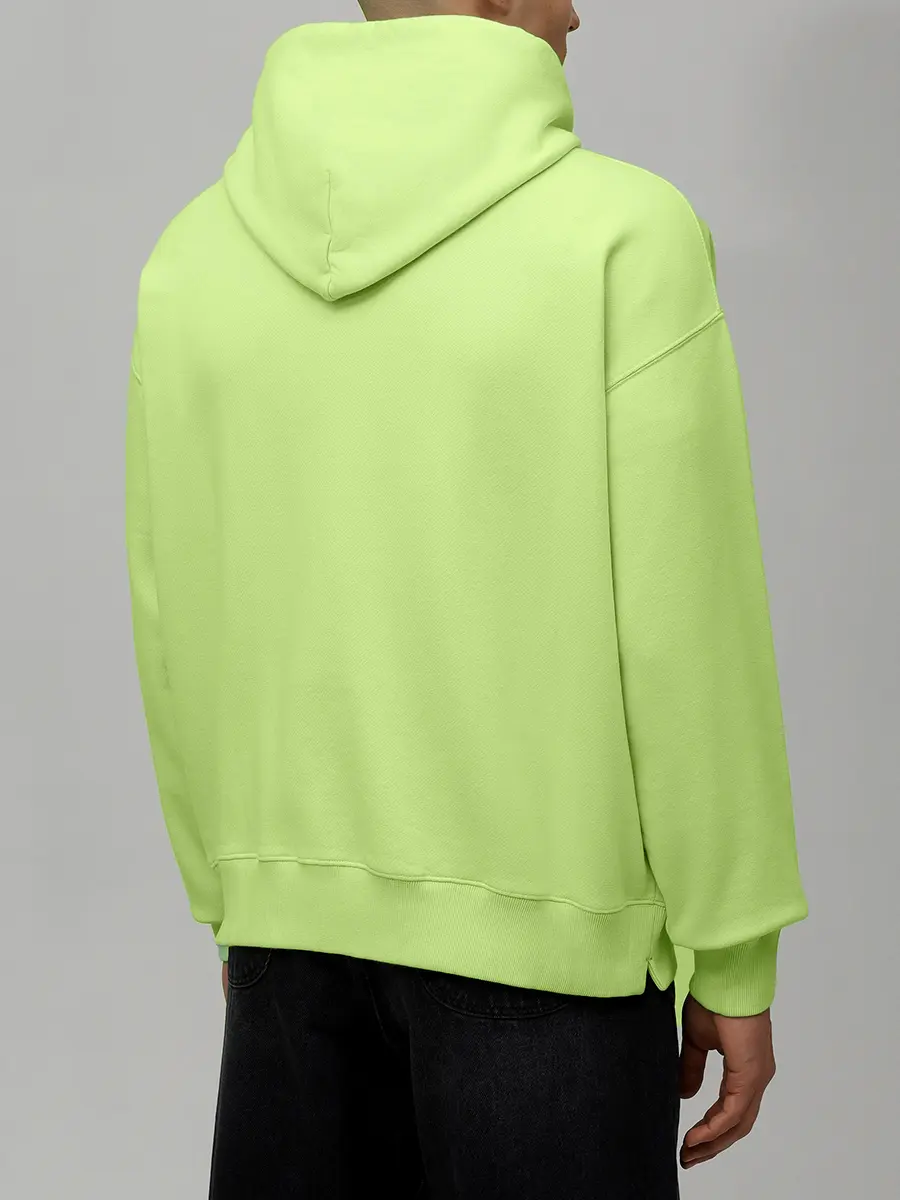 Худи хлопковое OFF-WHITE OMBB085S25FLE00F5010 Зеленый  Фото 3