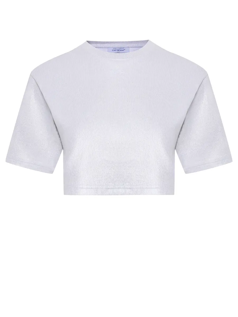 

Топ хлопковый, Серебряный, OWAA081S25JER0017201