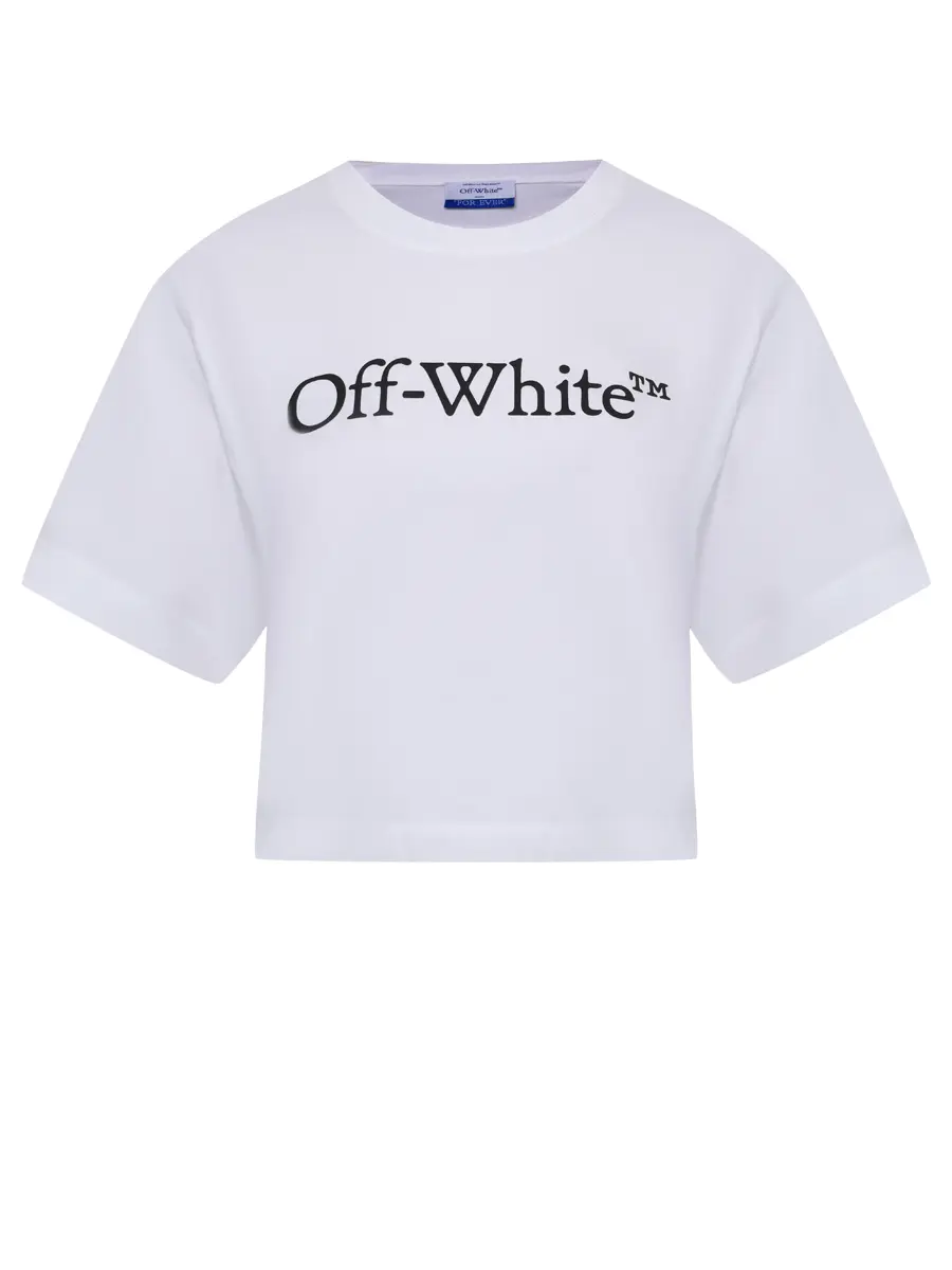 Футболка хлопковая OFF-WHITE OWAA090C99JER0040110 Белый 