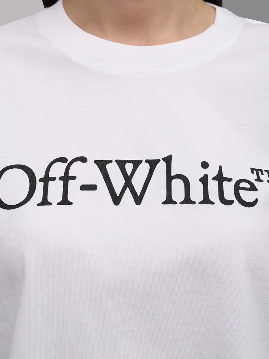 Футболка хлопковая OFF-WHITE OWAA090C99JER0040110 Белый  Фото 5