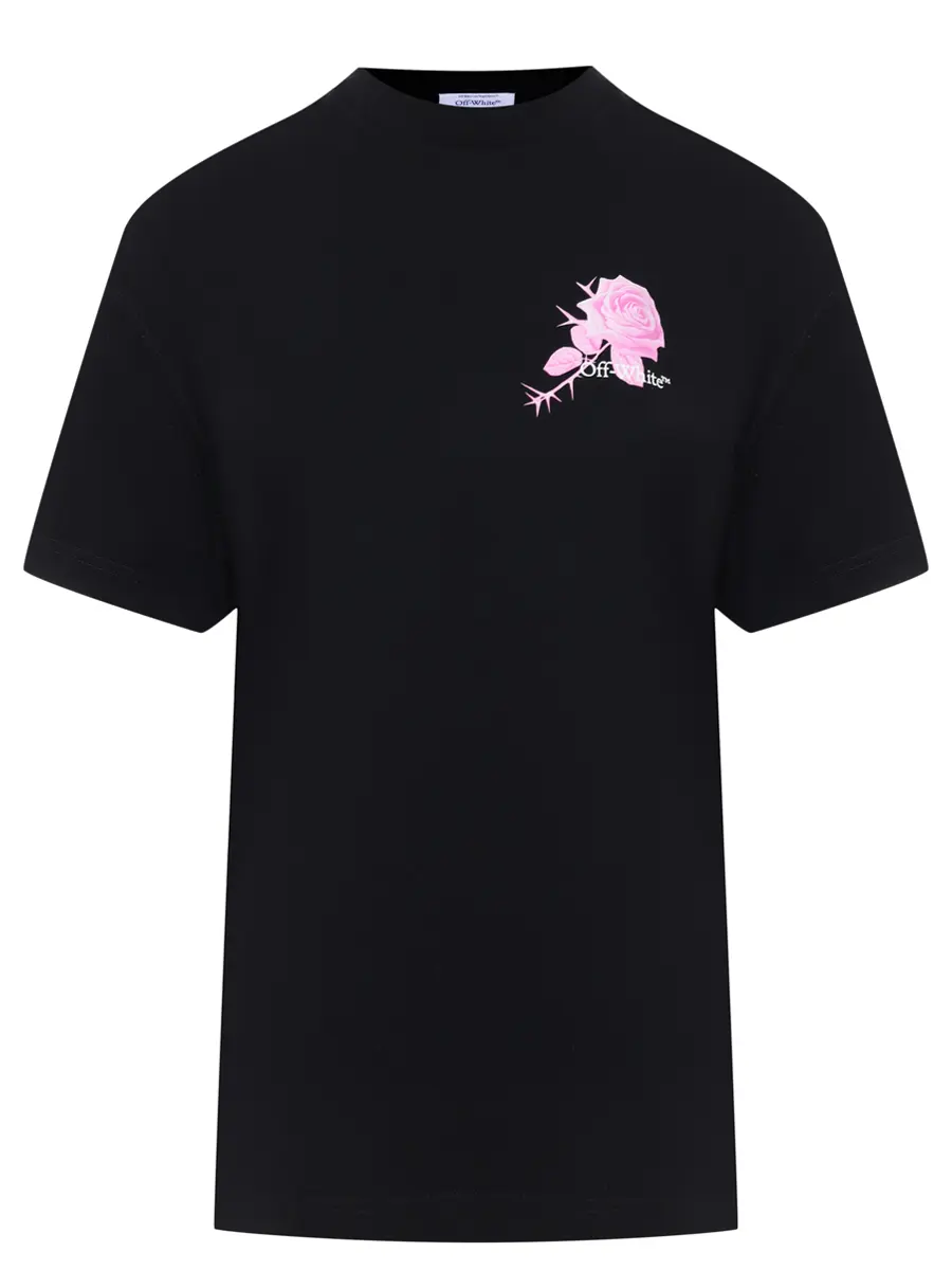 Футболка хлопковая OFF-WHITE OWAA089S25JER0011001 Черный 