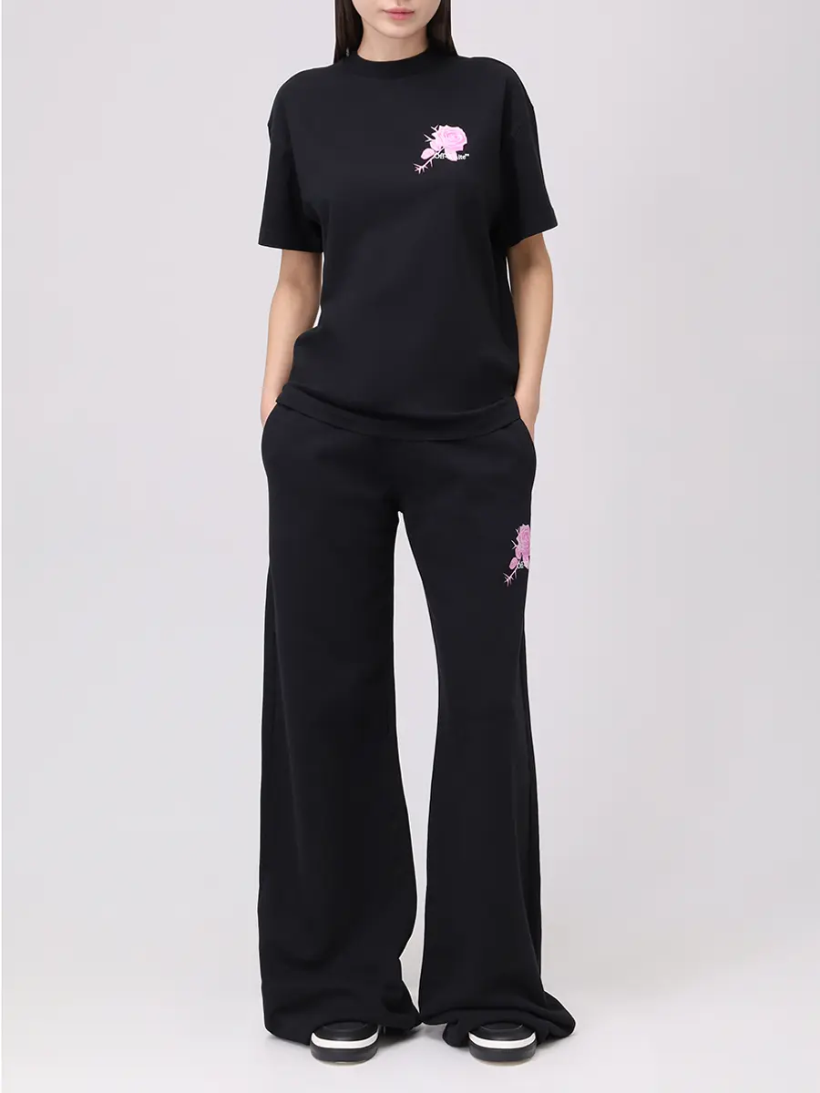 Футболка хлопковая OFF-WHITE OWAA089S25JER0011001 Черный  Фото 2