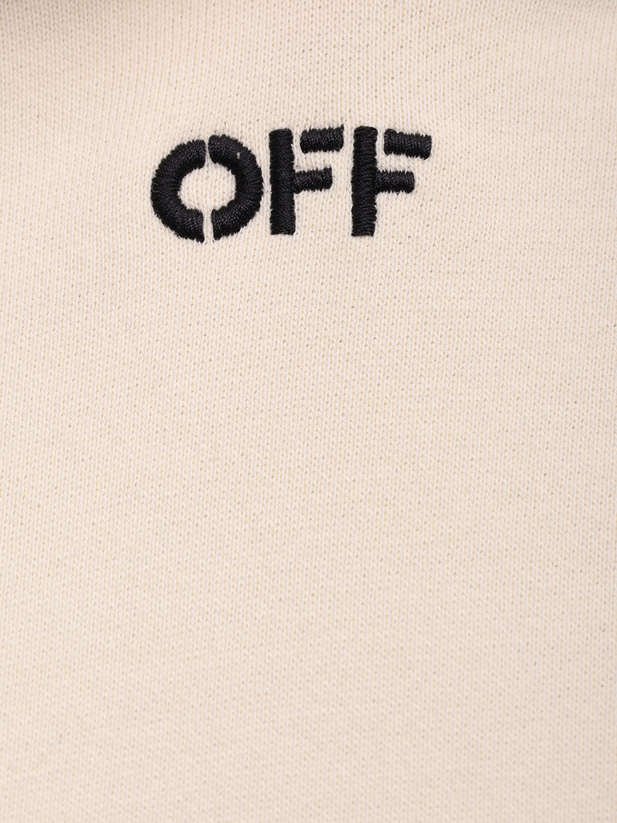 Худи хлопковое OFF-WHITE OWBB058S25FLE0030B10 Бежевый  Фото 6
