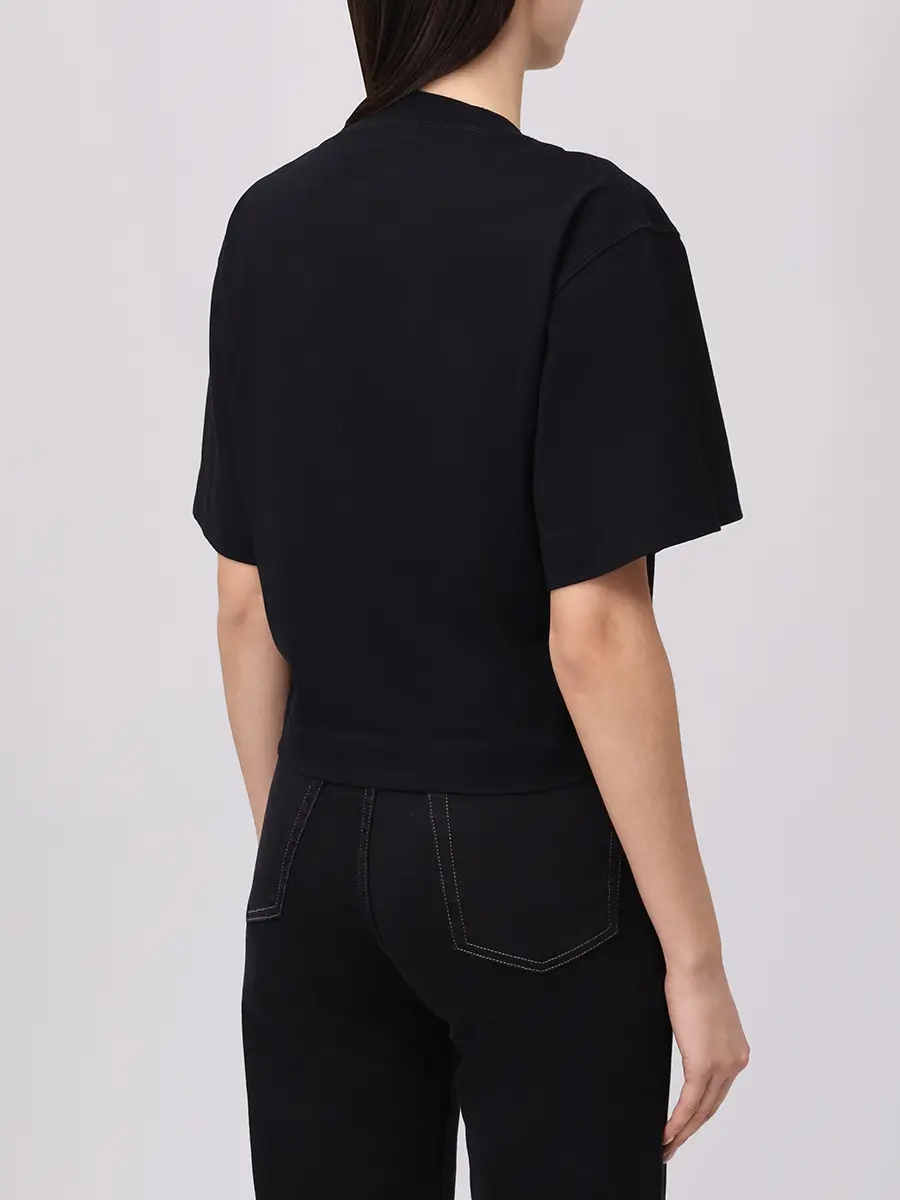 Футболка хлопковая OFF-WHITE OWAA090S25JER0021072 Черный  Фото 3