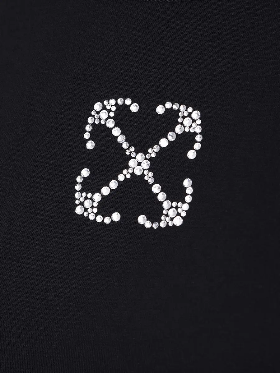 Футболка хлопковая OFF-WHITE OWAA090S25JER0021072 Черный  Фото 6