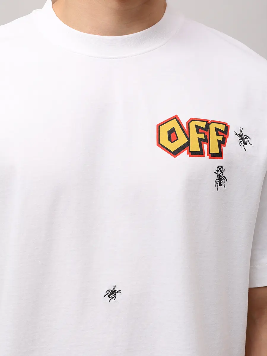 Футболка хлопковая OFF-WHITE OMAA120S25JER0090115 Белый  Фото 5