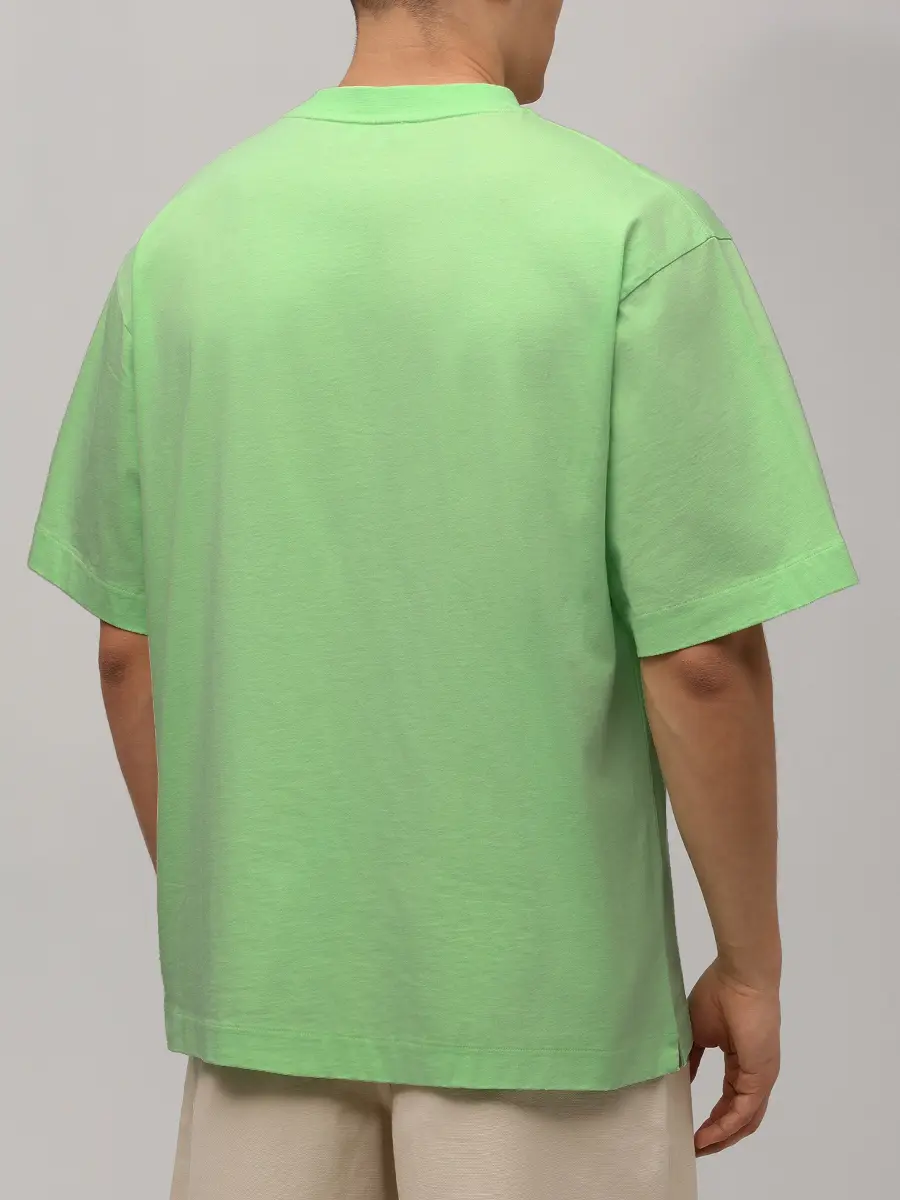 Футболка хлопковая OFF-WHITE OMAA120S25JER00L5010 Мятный  Фото 3