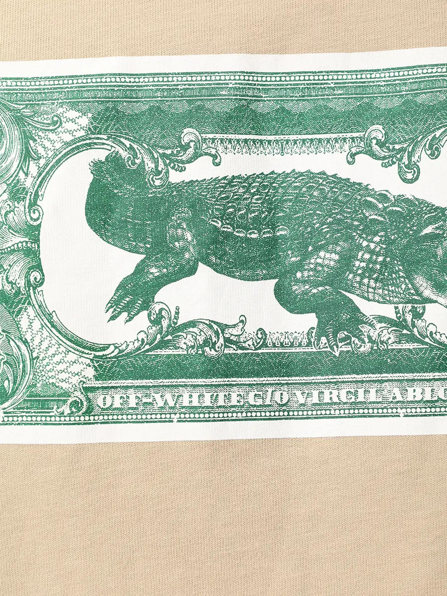 Футболка хлопковая OFF-WHITE OMAA120S25JER00C6158 Бежевый  Фото 6