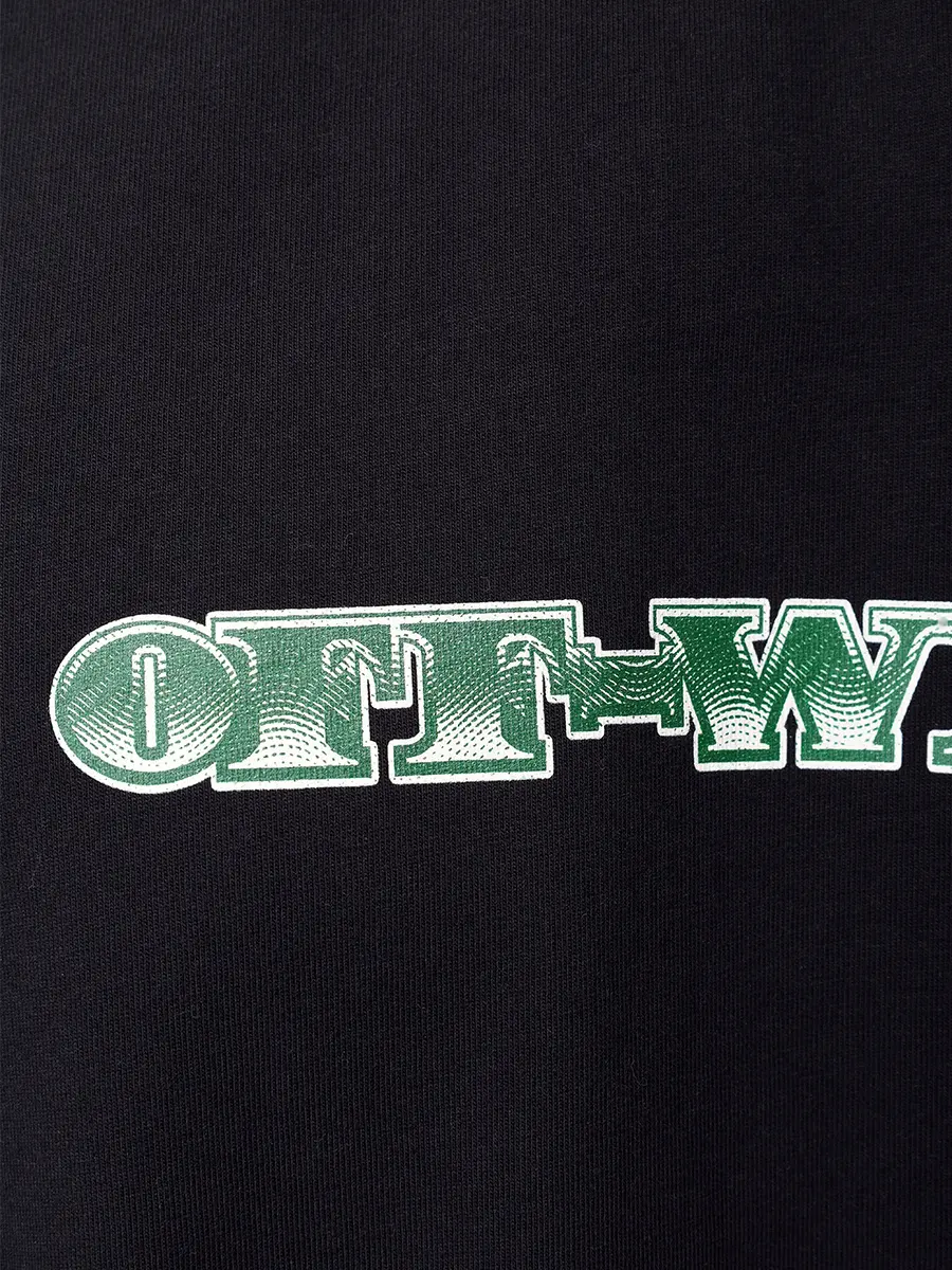Футболка хлопковая OFF-WHITE OMAA120S25JER00E1058 Черный  Фото 6
