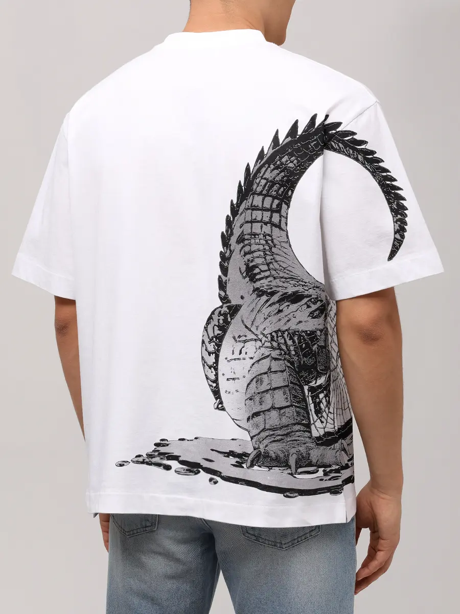 Футболка хлопковая OFF-WHITE OMAA120S25JER0050110 Белый  Фото 3