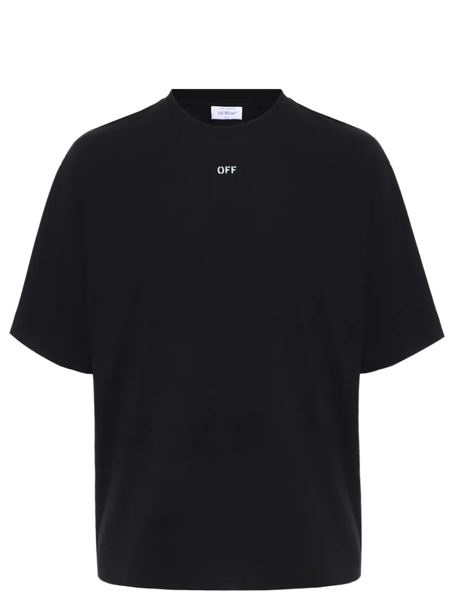 

Футболка хлопковая, Черный, OMAA120S25JER00F1041