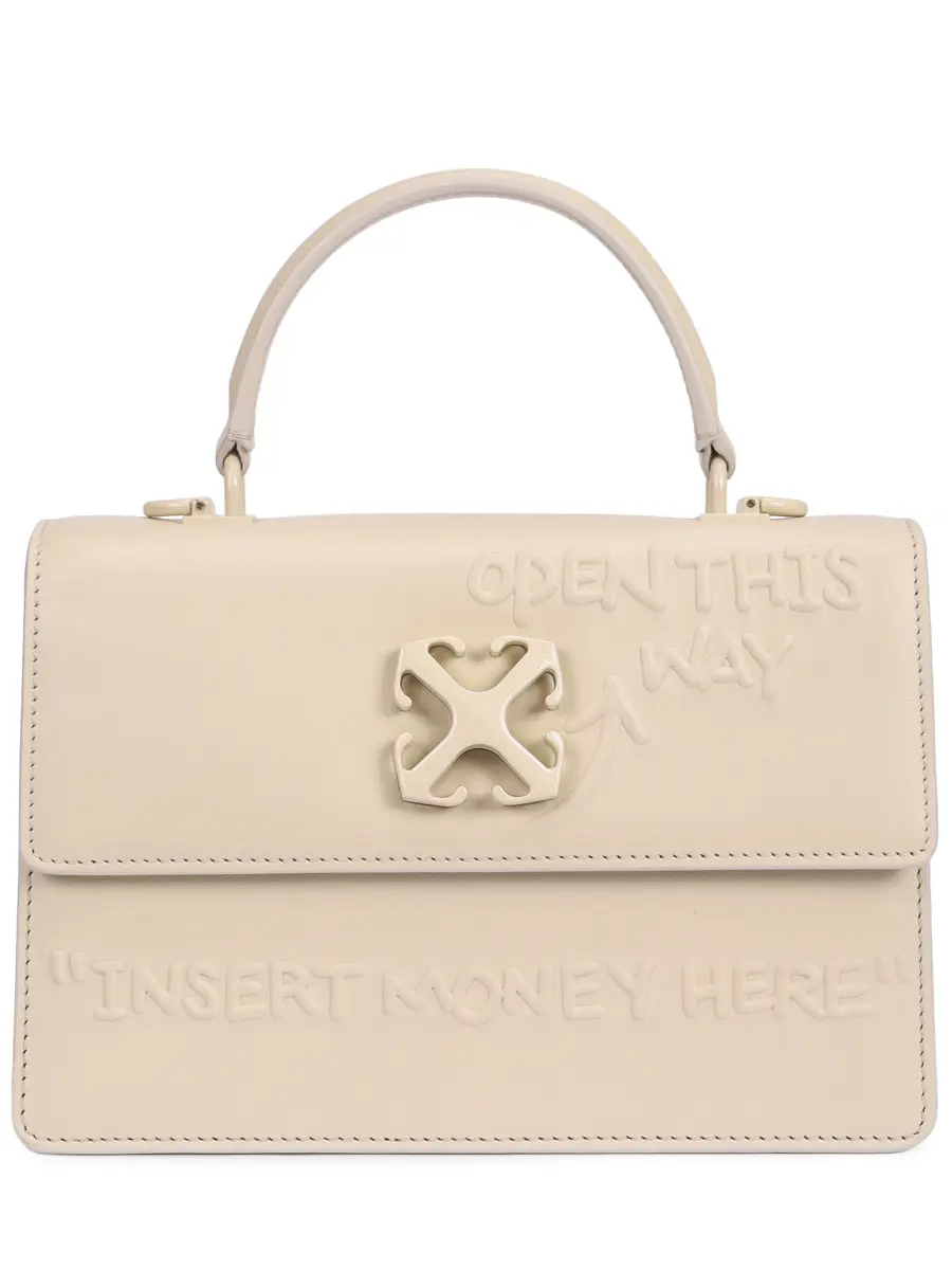Сумка кожаная Jitney 1.4 OFF-WHITE OWNP062S25LEA0046100 Бежевый 