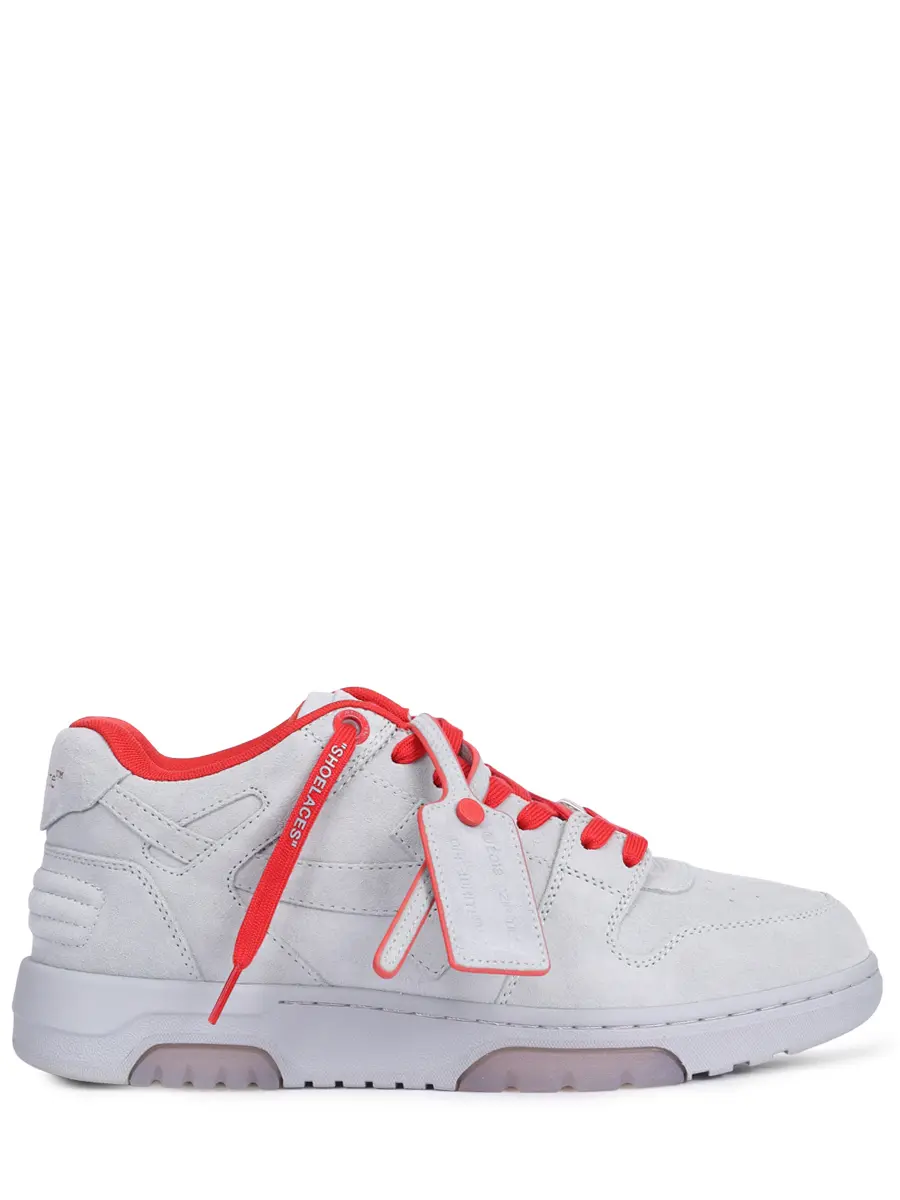 Кеды замшевые Out of Office OFF-WHITE OMIA189S25LEA00B4027 Серый 