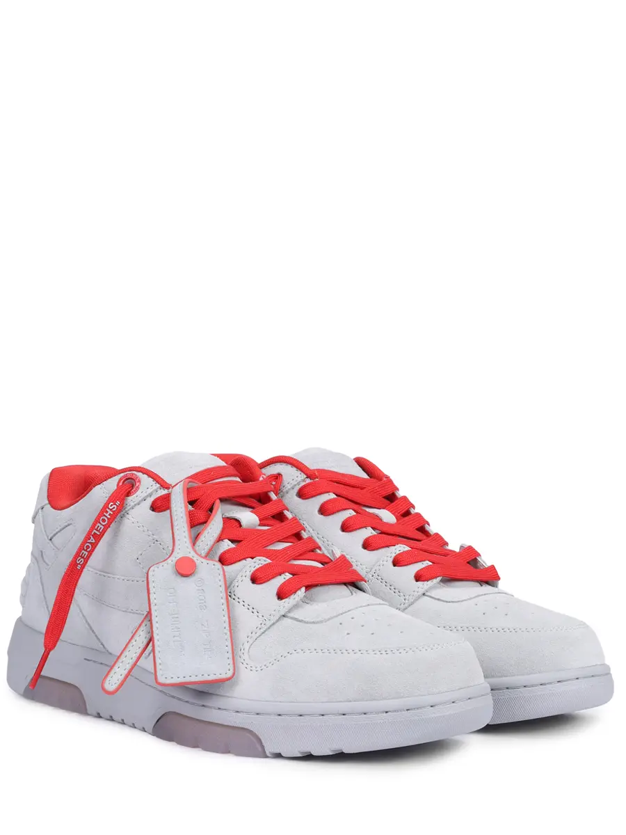 Кеды замшевые Out of Office OFF-WHITE OMIA189S25LEA00B4027 Серый  Фото 2