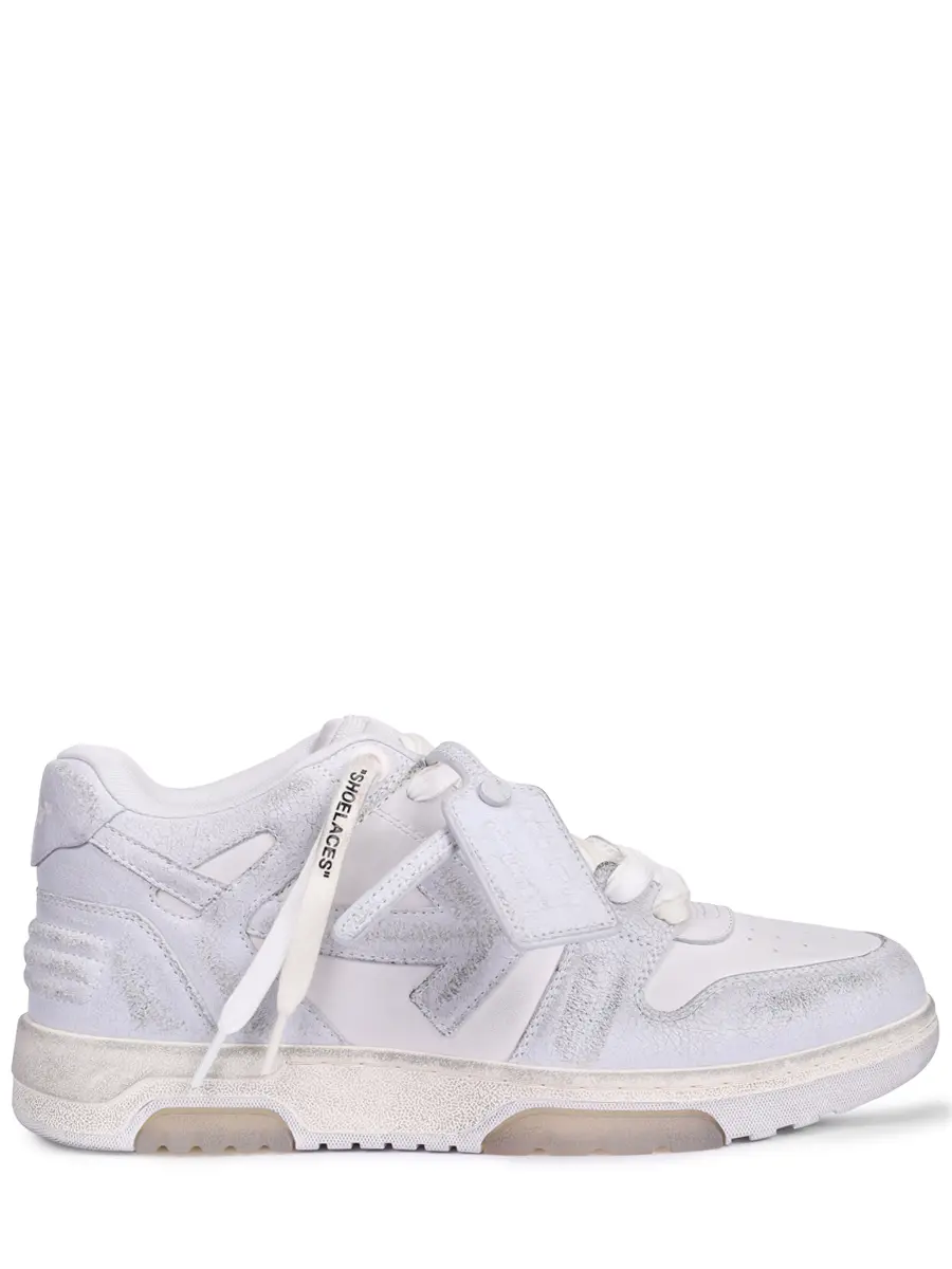 Кеды комбинированные Out of Office OFF-WHITE OMIA189C99LEA0140101 Серый 