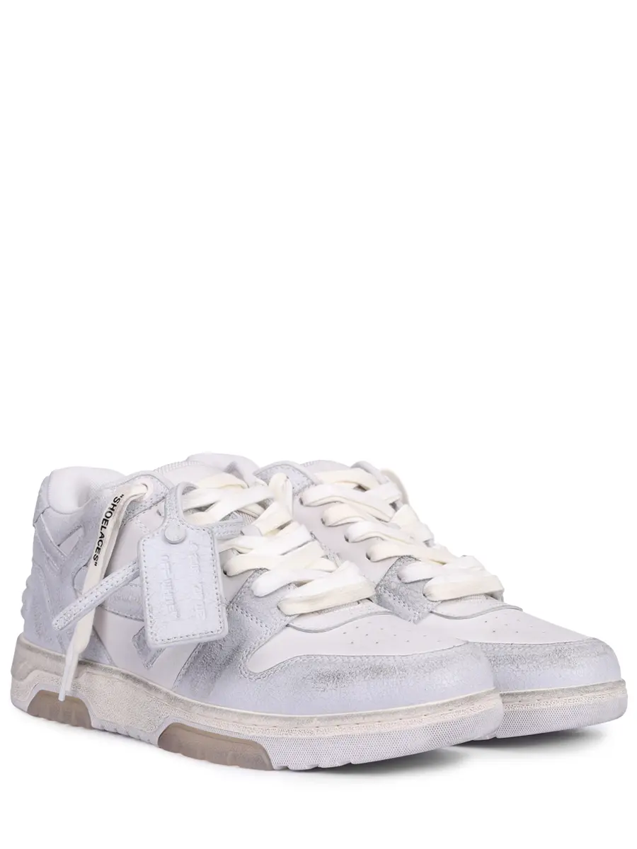 Кеды комбинированные Out of Office OFF-WHITE OMIA189C99LEA0140101 Серый  Фото 2